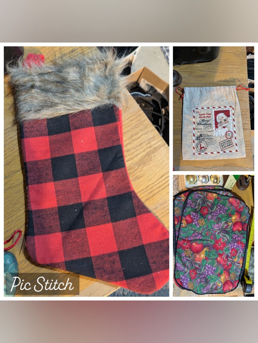 Christmas Lot. Stocking Placements Cloth Bag